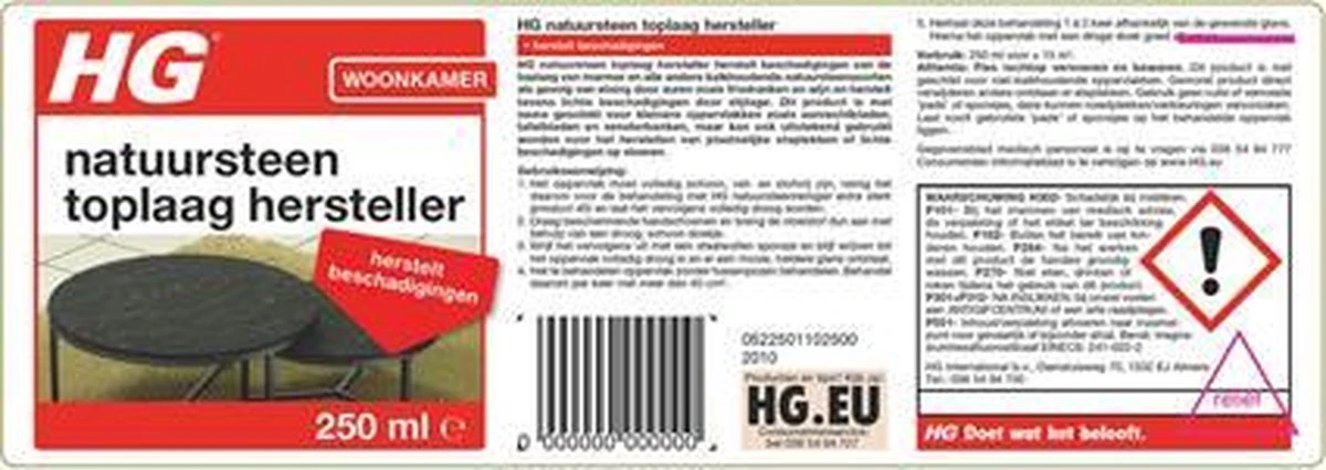 HG natuursteen toplaag hersteller - 250 ml - herstelt beschadigingen - voor marmer en alle andere kalkhoudende natuursteensoort HG Natuursteen Toplaag Hersteller - 250 Ml - Herstelt Beschadigingen - Voor Marmer En Alle Andere Kalkhoudende Natuursteensoort -Huishoudelijke Artikelen Winkel 1200x426 4