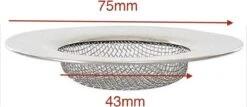 JvB - Gootsteen Zeef 2 Stuks RVS Buitenmaat 7.5 Cm Binnenmaat 4,3 Cm - Zeef - Gootsteen - Haar Opvanger Haar Vanger - Vuil Tegenhouden -Huishoudelijke Artikelen Winkel 1200x519