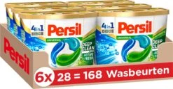 PersilĀ® Persil 4in1 Discs Universal Wascapsules - Wasmiddel Capsules - Voordeelverpakking - 6 X 28 Wasbeurten