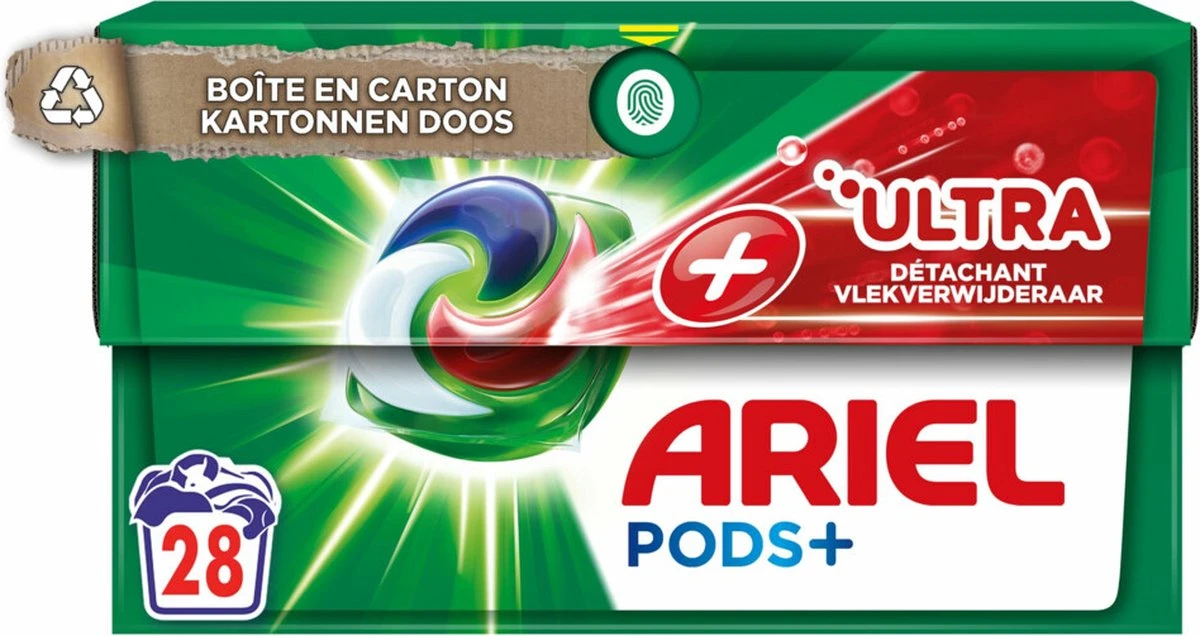 Ariel Wasmiddel Pods + Ultra Vlekverwijderaar - 4 x 28 Wasbeurten - Voordeelverpakking Ariel Wasmiddel Pods + Ultra Vlekverwijderaar - 4 X 28 Wasbeurten - Voordeelverpakking -Huishoudelijke Artikelen Winkel 1200x636 3