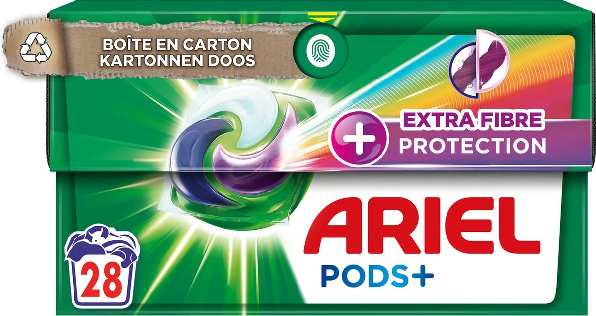 Ariel Wasmiddel Pods + Extra Vezelbescherming - Kleur - 28 Wasbeurten Ariel Wasmiddel Pods + Extra Vezelbescherming - Kleur - 28 Wasbeurten -Huishoudelijke Artikelen Winkel