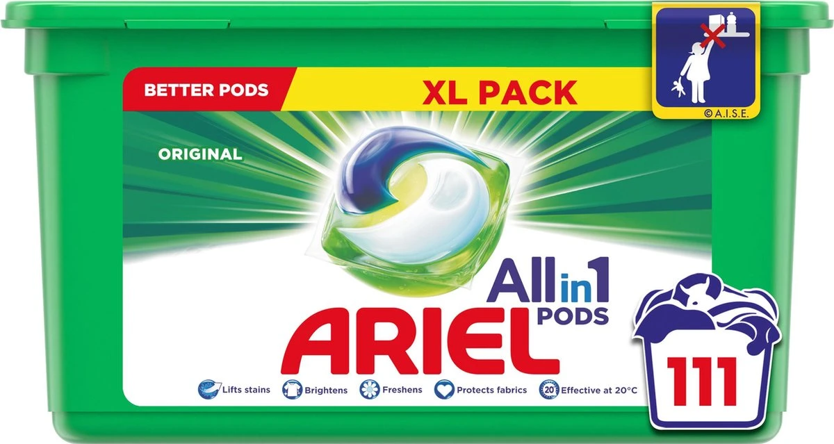 Ariel All in 1 Pods Regular Wasmiddel - Voordeelverpakking 3 x 37 Wasbeurten - Wasmiddel Pods Ariel All In 1 Pods Regular Wasmiddel - Voordeelverpakking 3 X 37 Wasbeurten - Wasmiddel Pods -Huishoudelijke Artikelen Winkel