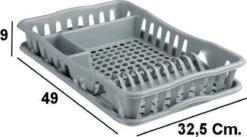 Merkloos Decopatent® Afdruiprek Voor Afwas - Afdruiprekje Met Lekbak - Kunststof Afdruipmat - Afwassen Borden & Bestek - 32.5x49x9 - Grijs 4 Merkloos Decopatent® Afdruiprek Voor Afwas - Afdruiprekje Met Lekbak - Kunststof Afdruipmat - Afwassen Borden & Bestek - 32.5x49x9 - Grijs -Huishoudelijke Artikelen Winkel 1200x668 3