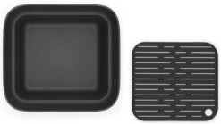 Brabantia SinkSide Afwasbak Vierkant - Met Afdruipschaal - Dark Grey -Huishoudelijke Artikelen Winkel 1200x675 2