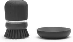 Brabantia Sink Side Afwasborstel - Met Zeepdispenser- Dark Grey -Huishoudelijke Artikelen Winkel 1200x688 1