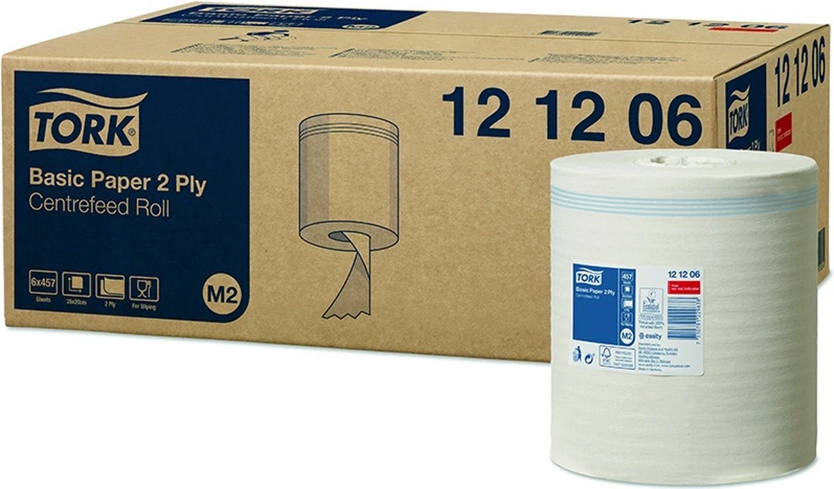 Poetsrol Tork M2 121206 2-laags - 20cm x 160m - 6 rollen Poetsrol Tork M2 121206 2-laags - 20cm X 160m - 6 Rollen -Huishoudelijke Artikelen Winkel 1200x704 1