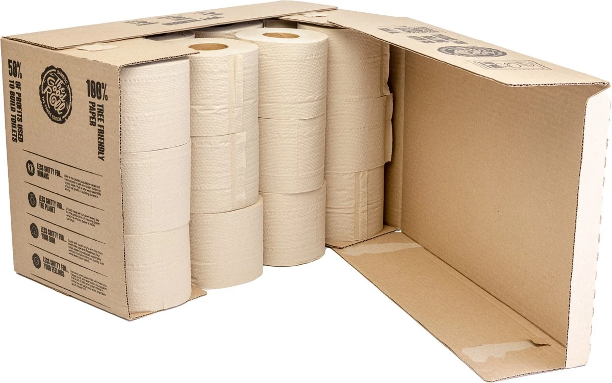 THE GOOD ROLL - WC papier - 24 stuks - 300vel 2-laags - The Naked Panda Edition - Bamboe toiletpapier THE GOOD ROLL - WC Papier - 24 Stuks - 300vel 2-laags - The Naked Panda Edition - Bamboe Toiletpapier -Huishoudelijke Artikelen Winkel