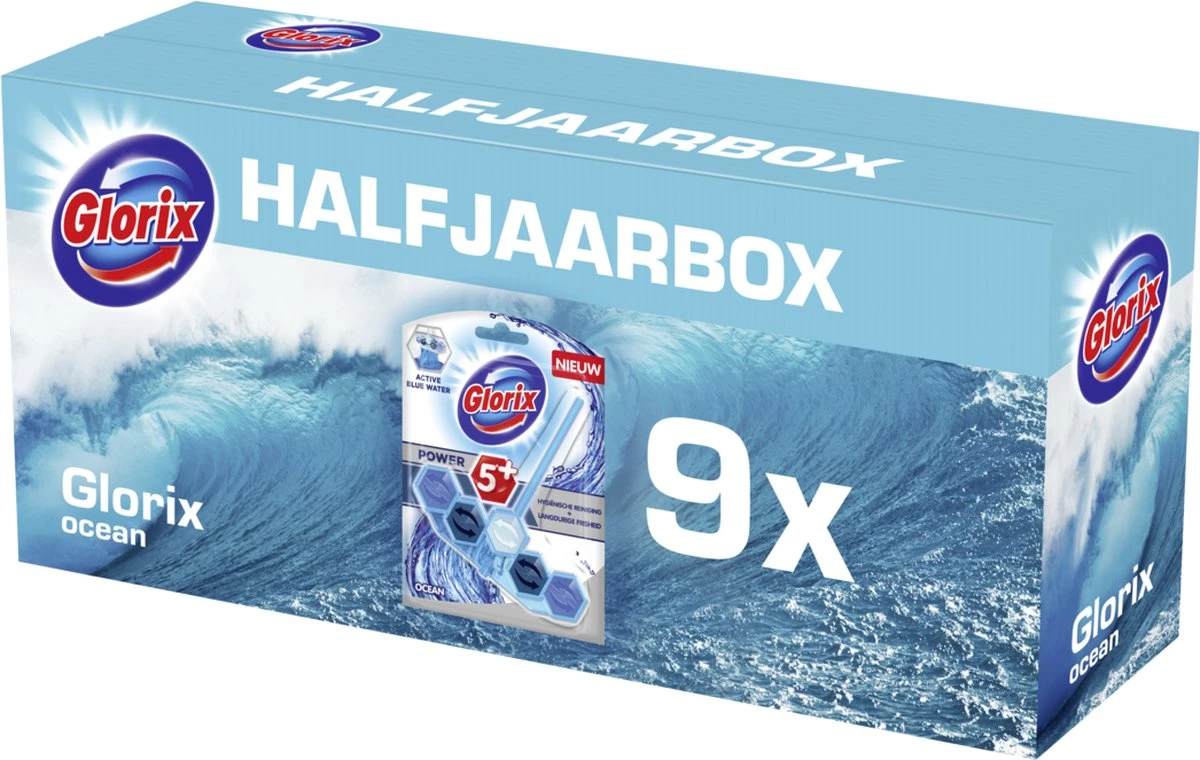 Glorix Power 5 Toiletblokken - Ocean - 9 stuks - Halfjaarbox - Voordeelverpakking Glorix Power 5 Toiletblokken - Ocean - 9 Stuks - Halfjaarbox - Voordeelverpakking -Huishoudelijke Artikelen Winkel 1200x760 1