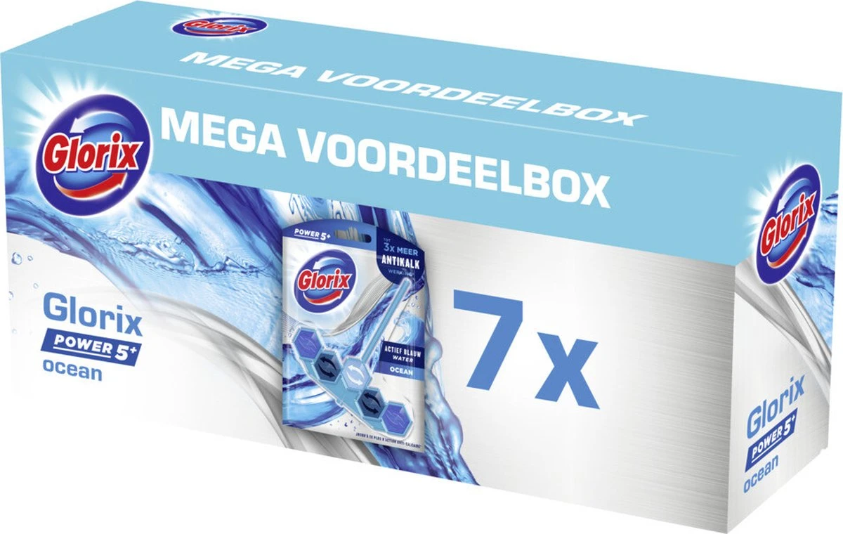 Glorix Power 5+ Ocean Toiletblokken - 7 stuks - Voordeelverpakking Glorix Power 5+ Ocean Toiletblokken - 7 Stuks - Voordeelverpakking -Huishoudelijke Artikelen Winkel 1200x760 6