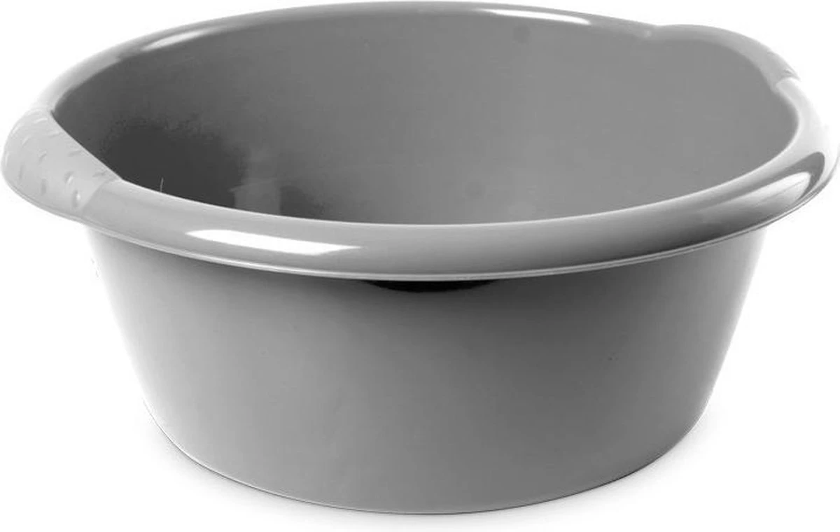 Ronde afwasteil/afwasbak zilver 6 liter 32 x 13 cm - Florencia teilen - Kunststof/plastic schoonmaakemmer/sopemmer teiltje Ronde Afwasteil/afwasbak Zilver 6 Liter 32 X 13 Cm - Florencia Teilen - Kunststof/plastic Schoonmaakemmer/sopemmer Teiltje -Huishoudelijke Artikelen Winkel