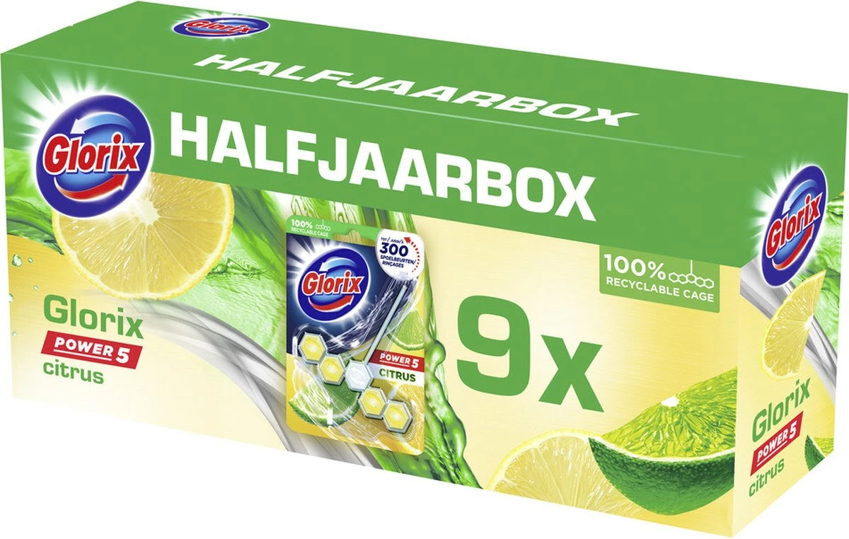Glorix Power 5 Toiletblokken - Citroen - 9 stuks - Voordeelverpakking Glorix Power 5 Toiletblokken - Citroen - 9 Stuks - Voordeelverpakking -Huishoudelijke Artikelen Winkel 1200x762 2