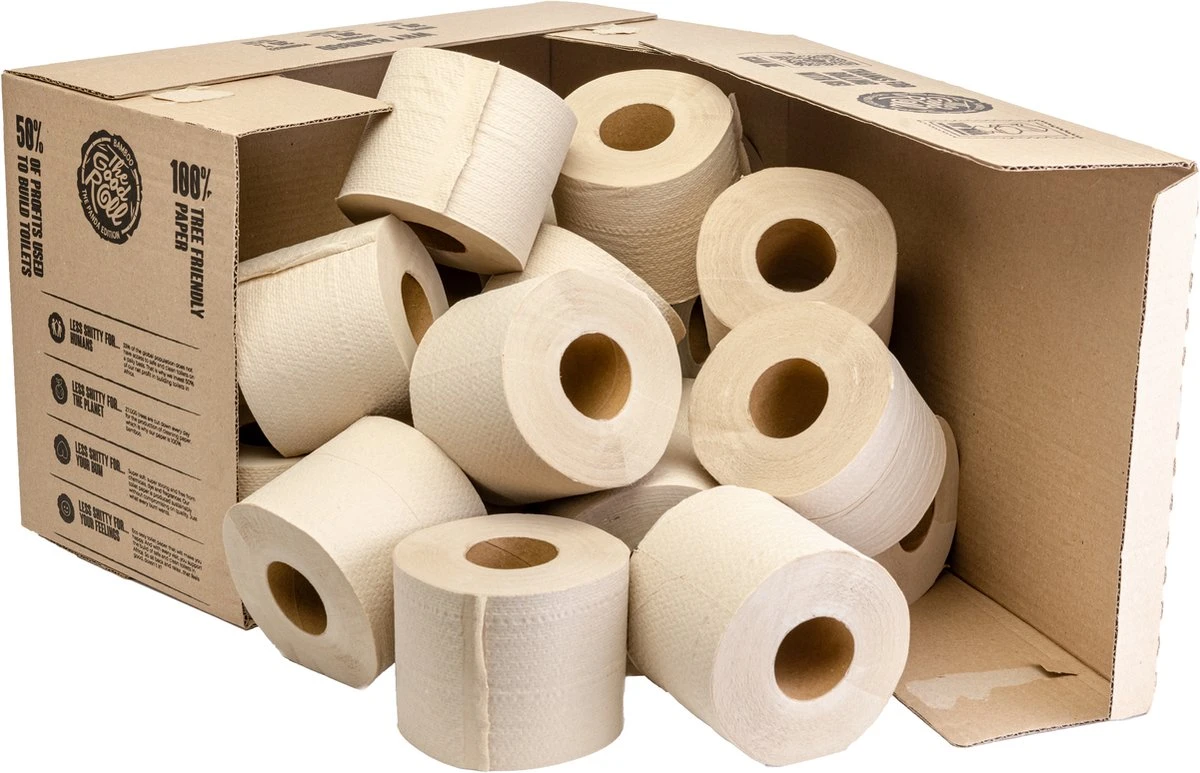 THE GOOD ROLL - WC papier - 24 stuks - 300vel 2-laags - The Naked Panda Edition - Bamboe toiletpapier THE GOOD ROLL - WC Papier - 24 Stuks - 300vel 2-laags - The Naked Panda Edition - Bamboe Toiletpapier -Huishoudelijke Artikelen Winkel
