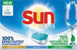 SUN® Sun All-in-1 Normaal Vaatwastabletten - 7 X 25 Tabletten - Voordeelverpakking 10 SUN® Sun All-in-1 Normaal Vaatwastabletten - 7 X 25 Tabletten - Voordeelverpakking -Huishoudelijke Artikelen Winkel 1200x784