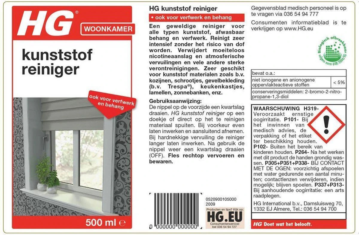 HG kunststof reiniger - 500ml - intensieve reiniger HG Kunststof Reiniger - 500ml - Intensieve Reiniger -Huishoudelijke Artikelen Winkel 1200x786 4