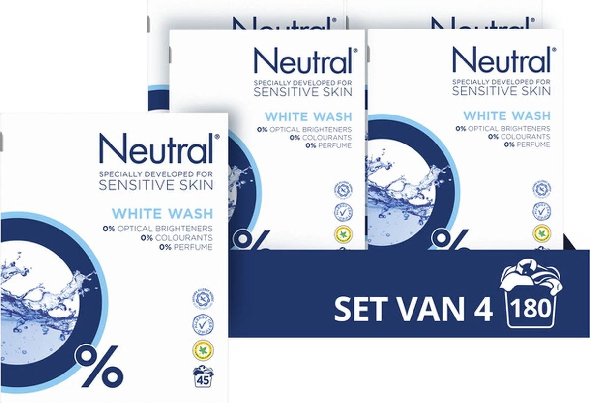 Neutral Waspoeder Wit Parfumvrij - 4x45 Wasbeurten - Voordeelverpakking Neutral Waspoeder Wit Parfumvrij - 4x45 Wasbeurten - Voordeelverpakking -Huishoudelijke Artikelen Winkel 1200x820 1