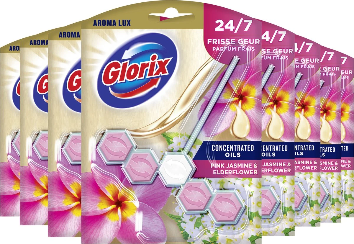 Glorix Aroma Lux Pink Jasmine & Elderflower Toiletblokken - 9 stuks - Voordeelverpakking Glorix Aroma Lux Pink Jasmine & Elderflower Toiletblokken - 9 Stuks - Voordeelverpakking -Huishoudelijke Artikelen Winkel 1200x827 2