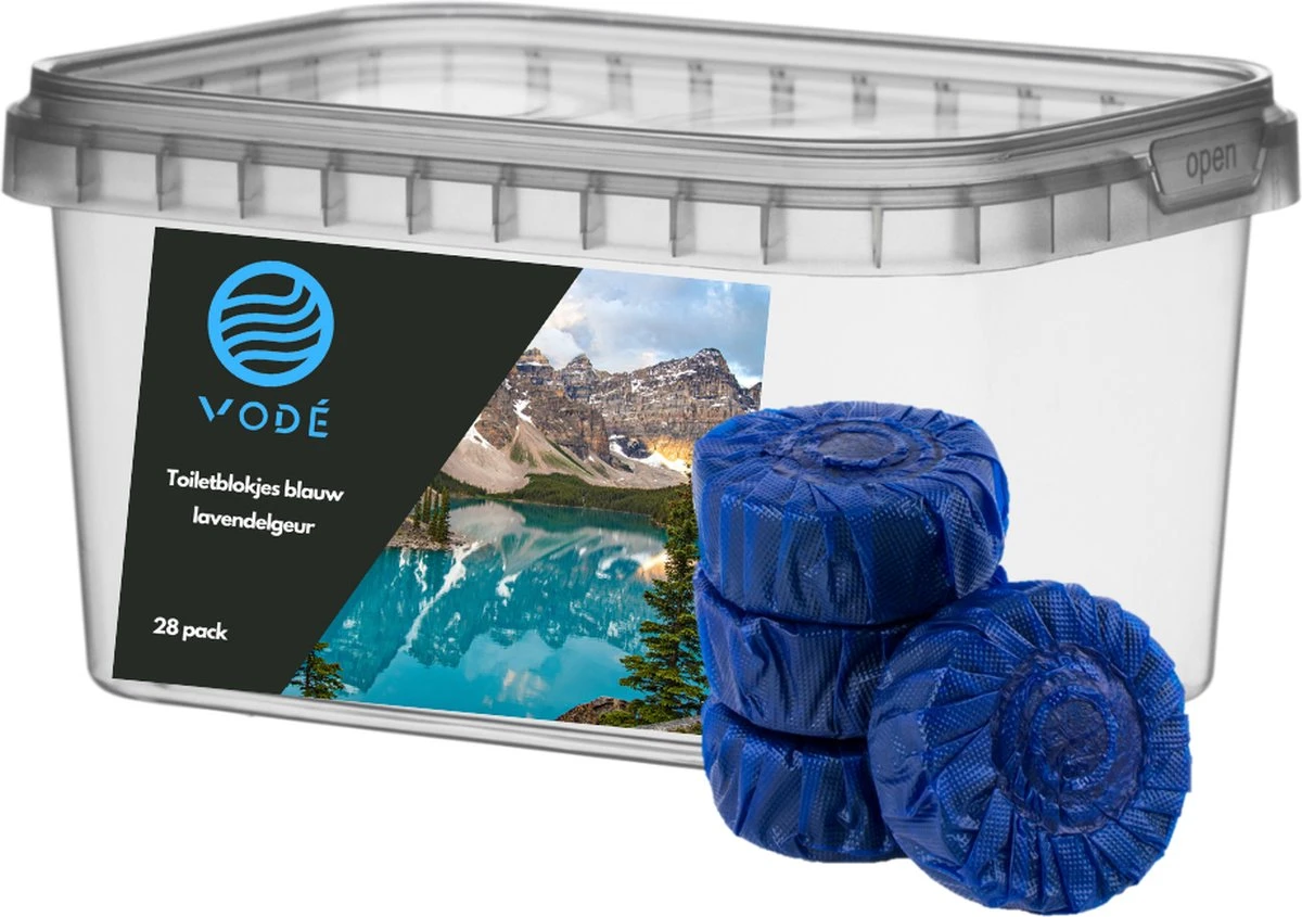 VODÉ Toiletblokjes inbouwreservoir 28 stuks - Voordeelverpakking – WC Blokjes – Stortbakblokjes – Geschikt voor Geberit | Grohe - Lavendel geur VODÉ Toiletblokjes Inbouwreservoir 28 Stuks - Voordeelverpakking – WC Blokjes – Stortbakblokjes – Geschikt Voor Geberit | Grohe - Lavendel Geur -Huishoudelijke Artikelen Winkel 1200x845 2