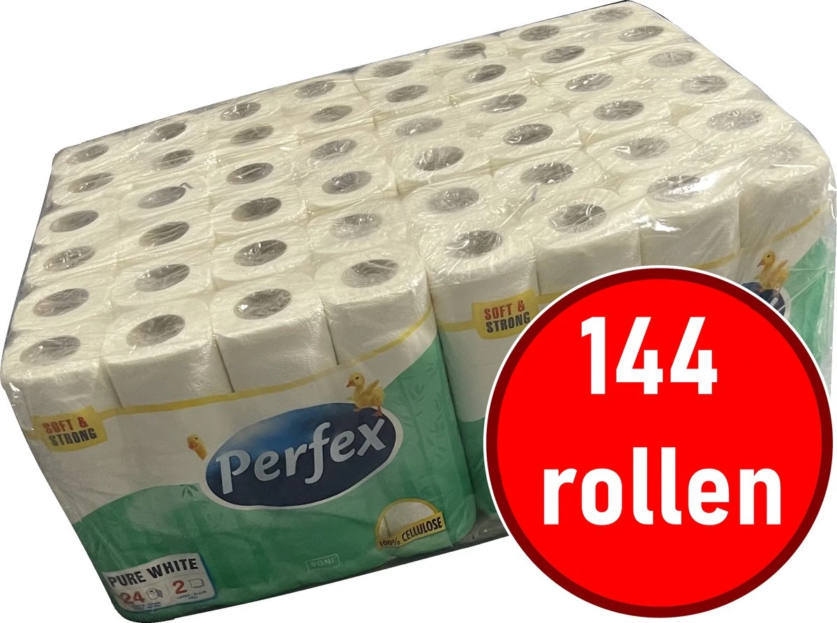 Perfex Toiletpapier Pure White 2-Laags 24 Rollen x 6 Pak Mega Voordeelpak 144 rollen Perfex Toiletpapier Pure White 2-Laags 24 Rollen X 6 Pak Mega Voordeelpak 144 Rollen -Huishoudelijke Artikelen Winkel 1200x893 1