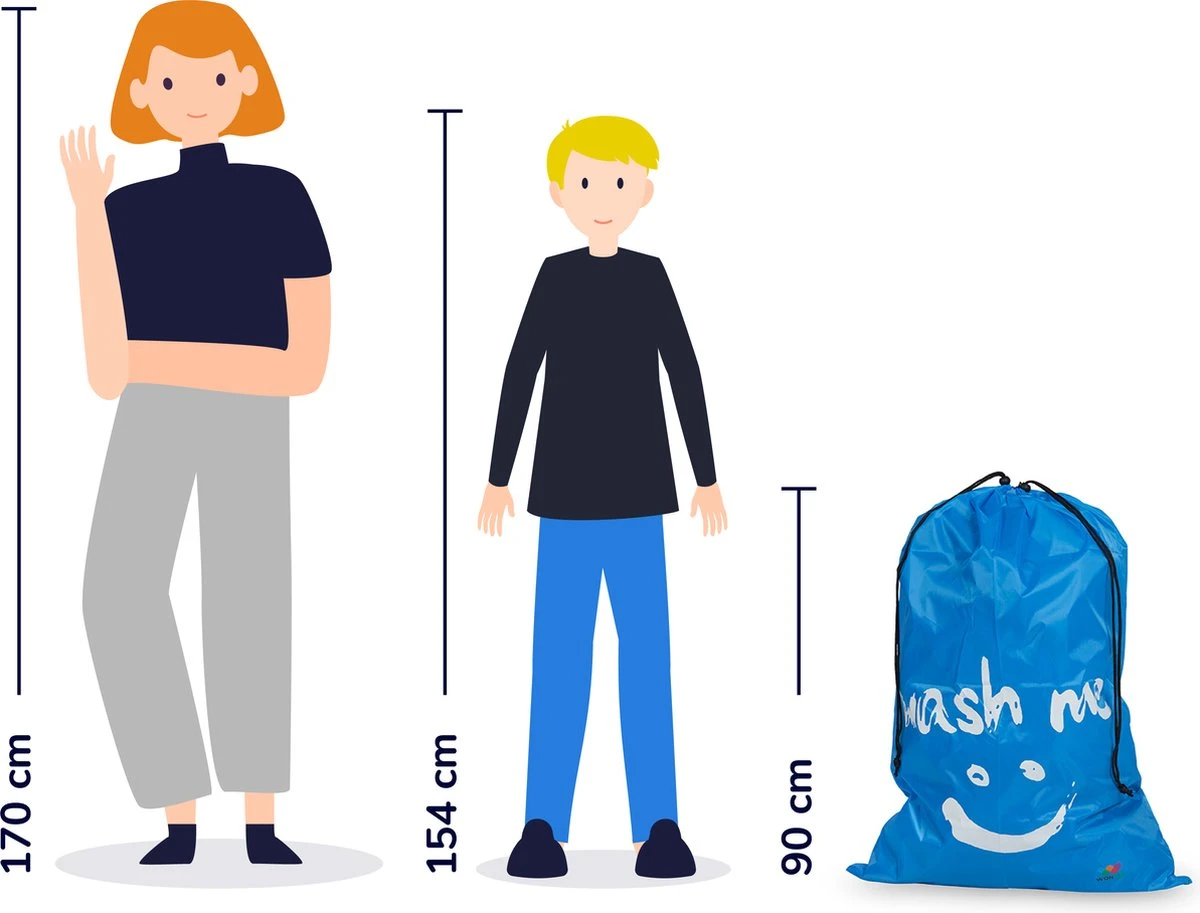 Wonair - Waszakken voor wasgoed - 60x90cm - Hemelsblauw - Met trekkoord Wonair - Waszakken Voor Wasgoed - 60x90cm - Hemelsblauw - Met Trekkoord -Huishoudelijke Artikelen Winkel