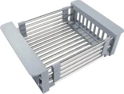 IBright Verstelbare Keukenrek - Gootsteen Mand - Afdruiprek – Vergiet – Verstelbaar In Lengte - Uitschuifbaar - RVS Grijs -Huishoudelijke Artikelen Winkel 1200x914 1