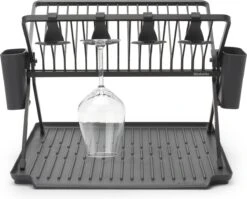 Brabantia SinkSide Afdruiprek - Inklapbaar - Dark Grey -Huishoudelijke Artikelen Winkel 1200x969 2