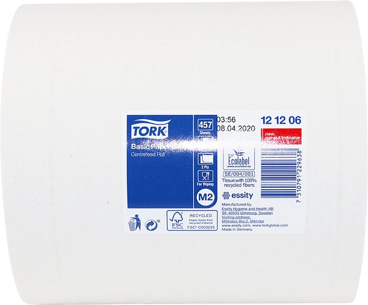 Poetsrol Tork M2 121206 2-laags - 20cm x 160m - 6 rollen Poetsrol Tork M2 121206 2-laags - 20cm X 160m - 6 Rollen -Huishoudelijke Artikelen Winkel 1200x997 5