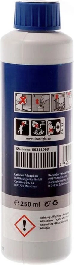 Bosch / Siemens Vaatwasser Reiniger - 250 Ml -Huishoudelijke Artikelen Winkel 338x1200