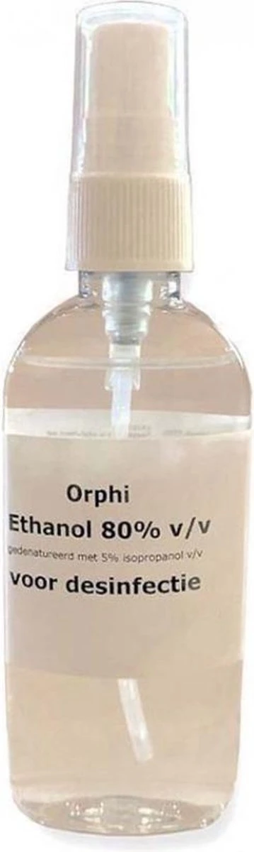Alcohol Spray 80% - 100ml. Met spray kop Alcohol Spray 80% - 100ml. Met Spray Kop -Huishoudelijke Artikelen Winkel