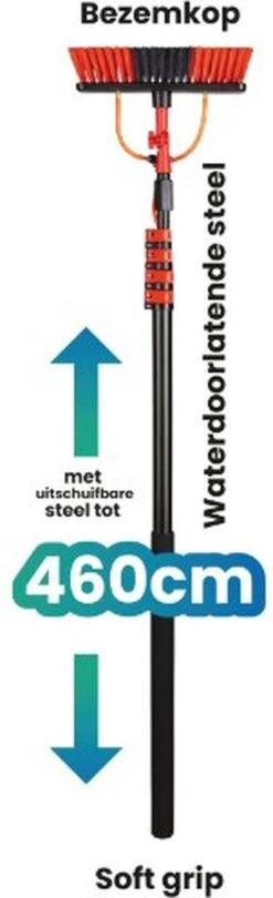 Chimb Telescopische Wasborstel - Uitschuifbare Waterborstel - Ramenwassen - 4,6 Meter - Met Zeepdispenser -Huishoudelijke Artikelen Winkel 366x1200