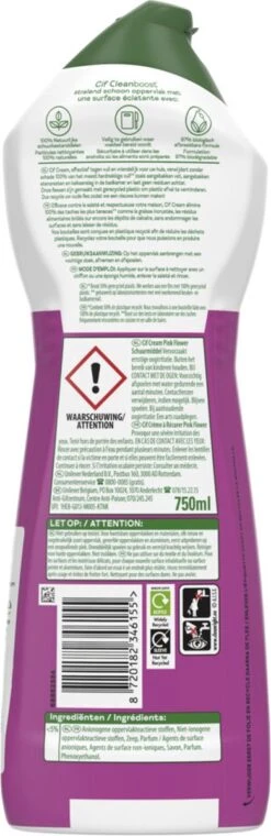 Cif CleanBoost Cream Pink Schuurmiddel - 8 X 750 Ml - Voordeelverpakking -Huishoudelijke Artikelen Winkel 390x1200 5