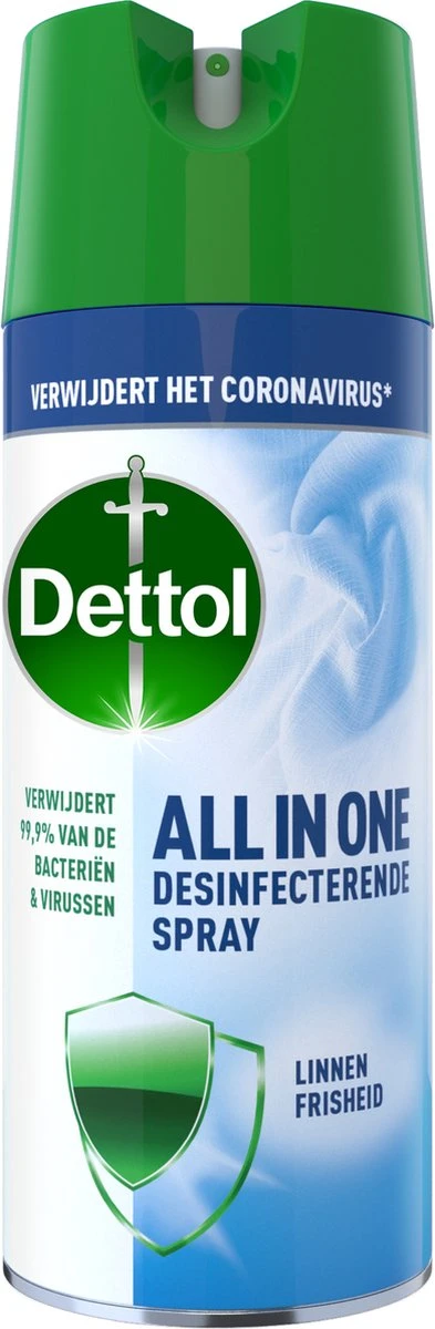 Dettol All in one Disinfectant Spray Linen - 400ml Dettol All In One Disinfectant Spray Linen - 400ml -Huishoudelijke Artikelen Winkel