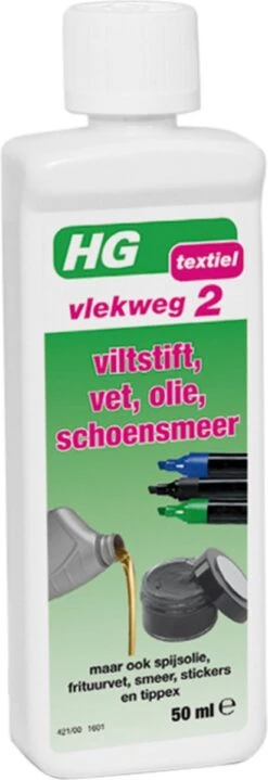 HG Vlekweg 2 - 50ml - Voor O.a. Vlekken Van Viltstift, Vet, Olie & Schoensmeer 5 HG Vlekweg 2 - 50ml - Voor O.a. Vlekken Van Viltstift, Vet, Olie & Schoensmeer -Huishoudelijke Artikelen Winkel 412x1200 2