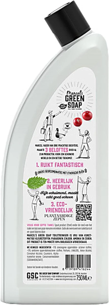 Marcel's Green Soap Toiletreiniger Patchouli & Cranberry - 750 ml Marcel's Green Soap Toiletreiniger Patchouli & Cranberry - 750 Ml -Huishoudelijke Artikelen Winkel