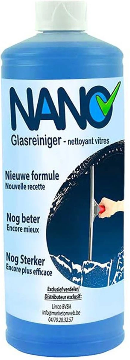 NANO - Glasreiniger - Op basis van alcohol - Voor alle soorten glas en spiegels - 1L NANO - Glasreiniger - Op Basis Van Alcohol - Voor Alle Soorten Glas En Spiegels - 1L -Huishoudelijke Artikelen Winkel 435x1200 5