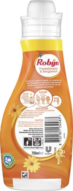 Robijn Classics Passiebloem & Bergamot Wasverzachter - 4 X 30 Wasbeurten - Voordeelverpakking -Huishoudelijke Artikelen Winkel 464x1200 12