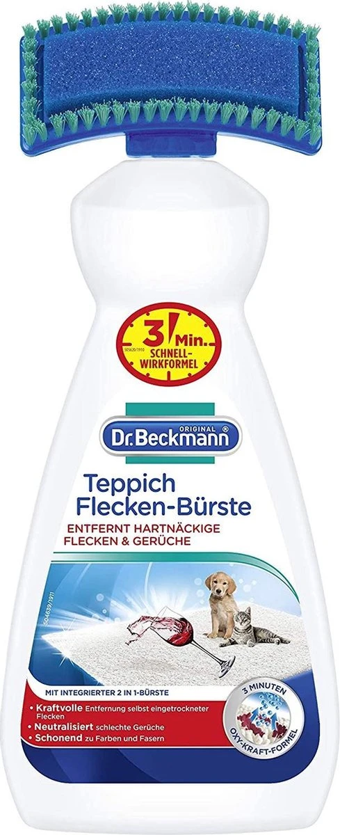 Dr. Beckmann Tapijtvlekkenborstel - Tapijtreiniging - Tapijt Vlekverwijderaar met Borstel - Schoon tapijt - Dierenvlekkenverwijderaar Dr. Beckmann Tapijtvlekkenborstel - Tapijtreiniging - Tapijt Vlekverwijderaar Met Borstel - Schoon Tapijt - Dierenvlekkenverwijderaar -Huishoudelijke Artikelen Winkel
