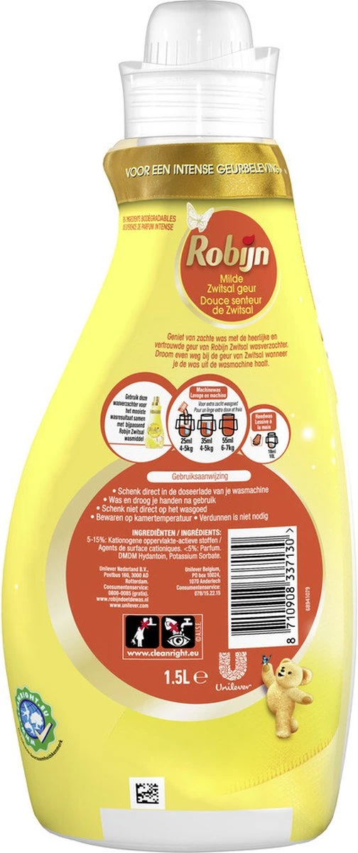 Robijn Collections Zwitsal Wasverzachter - 6 x 60 wasbeurten - Voordeelverpakking Robijn Collections Zwitsal Wasverzachter - 6 X 60 Wasbeurten - Voordeelverpakking -Huishoudelijke Artikelen Winkel