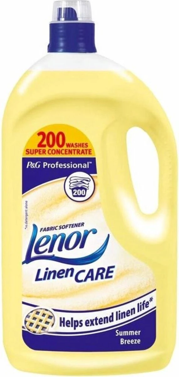Lenor - Wasverzachter Professional Linen Care - Ultra Zomerfris - 4 liter - 200 wasbeurten Lenor - Wasverzachter Professional Linen Care - Ultra Zomerfris - 4 Liter - 200 Wasbeurten -Huishoudelijke Artikelen Winkel