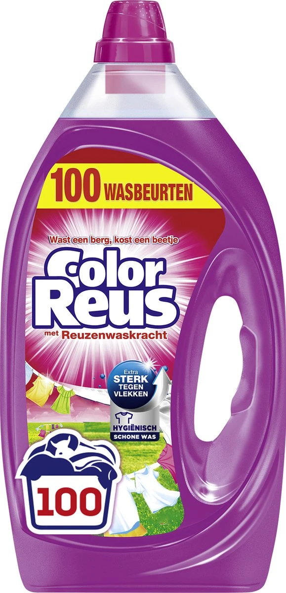 Color Reus Gel Vloeibaar Wasmiddel - Gekleurde Was - Voordeelverpakking - 100 wasbeurten Color Reus Gel Vloeibaar Wasmiddel - Gekleurde Was - Voordeelverpakking - 100 Wasbeurten -Huishoudelijke Artikelen Winkel