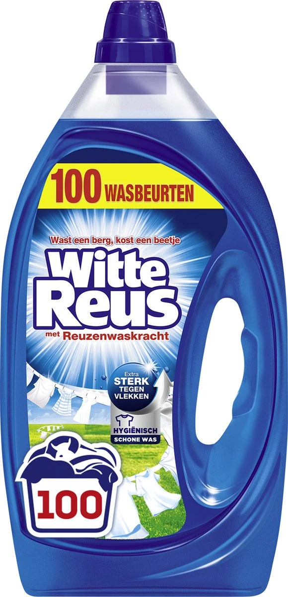 Witte Reus Gel Wasmiddel- Kwartaalverpakking - 100 wasbeurten Witte Reus Gel Wasmiddel- Kwartaalverpakking - 100 Wasbeurten -Huishoudelijke Artikelen Winkel