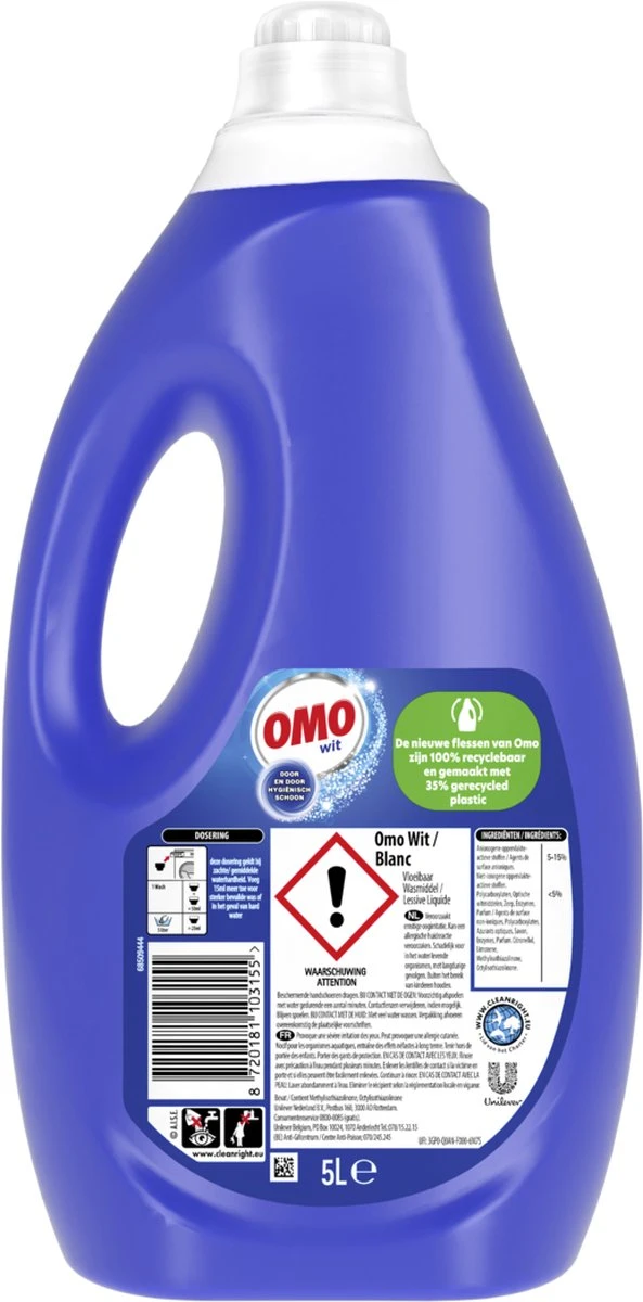 Omo Vloeibaar Wasmiddel Wit - 100 wasbeurten - Grootverpakking Omo Vloeibaar Wasmiddel Wit - 100 Wasbeurten - Grootverpakking -Huishoudelijke Artikelen Winkel 593x1200 1