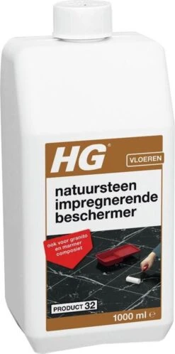 HG Natuursteen Impregnerende Beschermer (HG Product 32) - 1L - Tegen Het Intrekken Van Vuil - Ook Voor Granito En Marmer Composiet