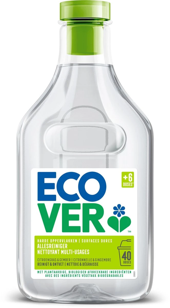 Ecover - Allesreiniger - Citroengras & Gember - Voordeelverpakking 6 x 1 l Ecover - Allesreiniger - Citroengras & Gember - Voordeelverpakking 6 X 1 L -Huishoudelijke Artikelen Winkel 663x1200 1