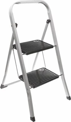 Excellent Houseware Inklapbare Keukentrap - 2 Treden - Tot 150kg - Metaal -Huishoudelijke Artikelen Winkel 700x1200 1