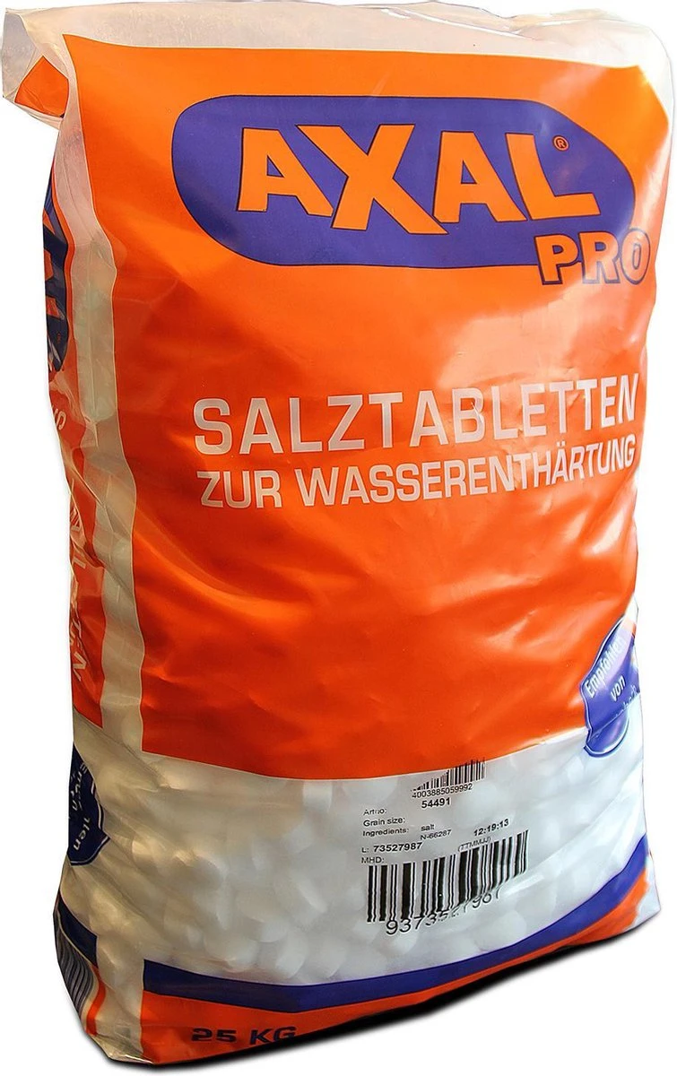 Axal Pro - regenererend zout in tabletvorm - 25 kg - voor waterontharding. Axal Pro - Regenererend Zout In Tabletvorm - 25 Kg - Voor Waterontharding. -Huishoudelijke Artikelen Winkel 755x1200 2