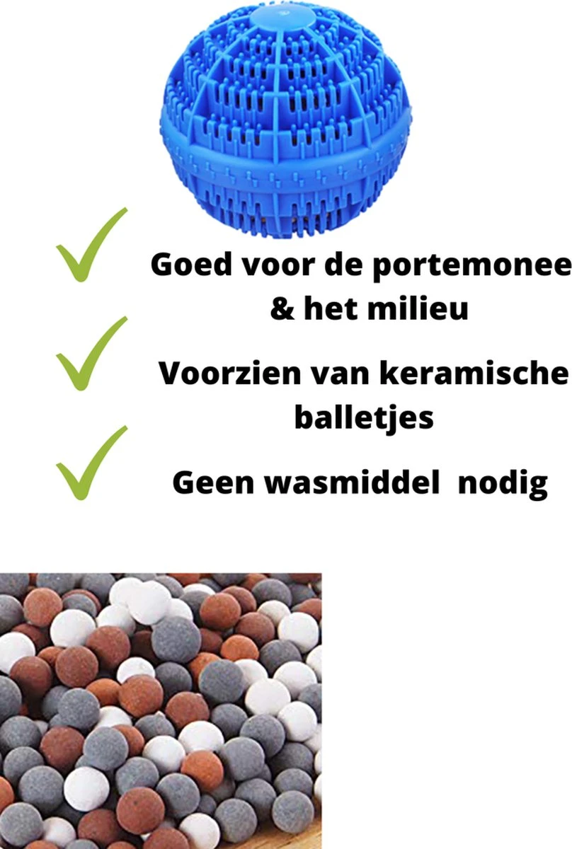 V&P Wasbol set van 2 - ecologische wasbal - keramische balletjes - duurzaam - blauw - wasmachine reiniger - wasmachine - zonder gebruik van wasmiddel Merkloos V&P Wasbol Set Van 2 - Ecologische Wasbal - Keramische Balletjes - Duurzaam - Blauw - Wasmachine Reiniger - Wasmachine - Zonder Gebruik Van Wasmiddel -Huishoudelijke Artikelen Winkel