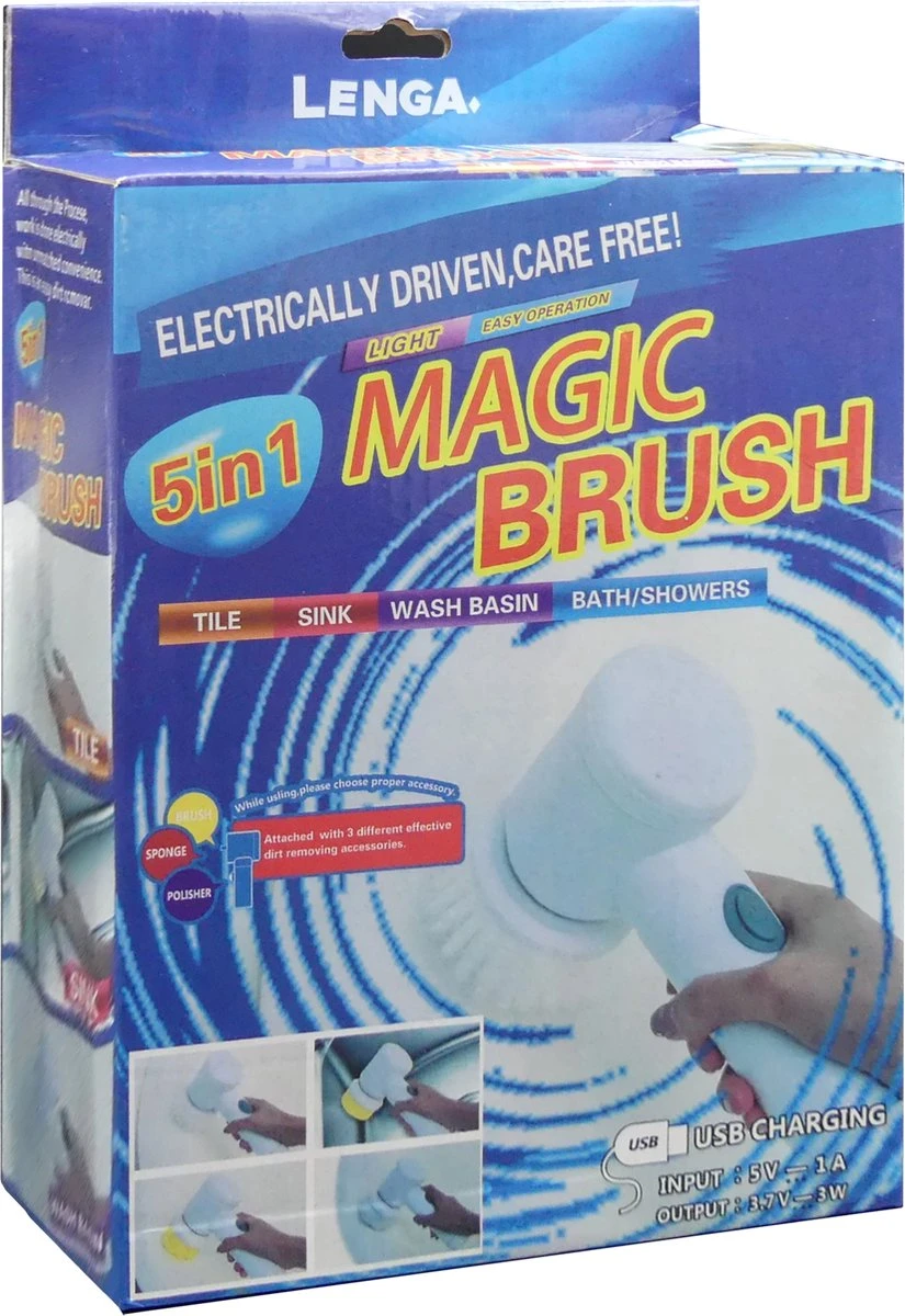 Lenga Elektrische schoonmaakborstel - 5 in 1 borstel - Oplaadbaar - Wasborstel - Schoonmaakmiddelen - Schrobborstels Lenga Elektrische Schoonmaakborstel - 5 In 1 Borstel - Oplaadbaar - Wasborstel - Schoonmaakmiddelen - Schrobborstels -Huishoudelijke Artikelen Winkel
