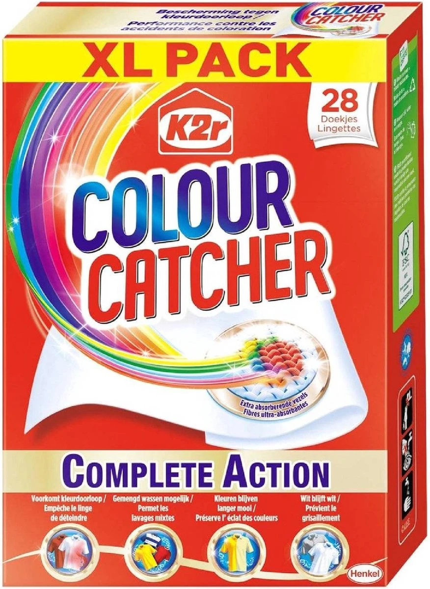 Wasmiddel - K2r Colour Catcher Anti-kleurdoorloop doekjes 56 stuks Wasmiddel - K2r Colour Catcher Anti-kleurdoorloop Doekjes 56 Stuks -Huishoudelijke Artikelen Winkel
