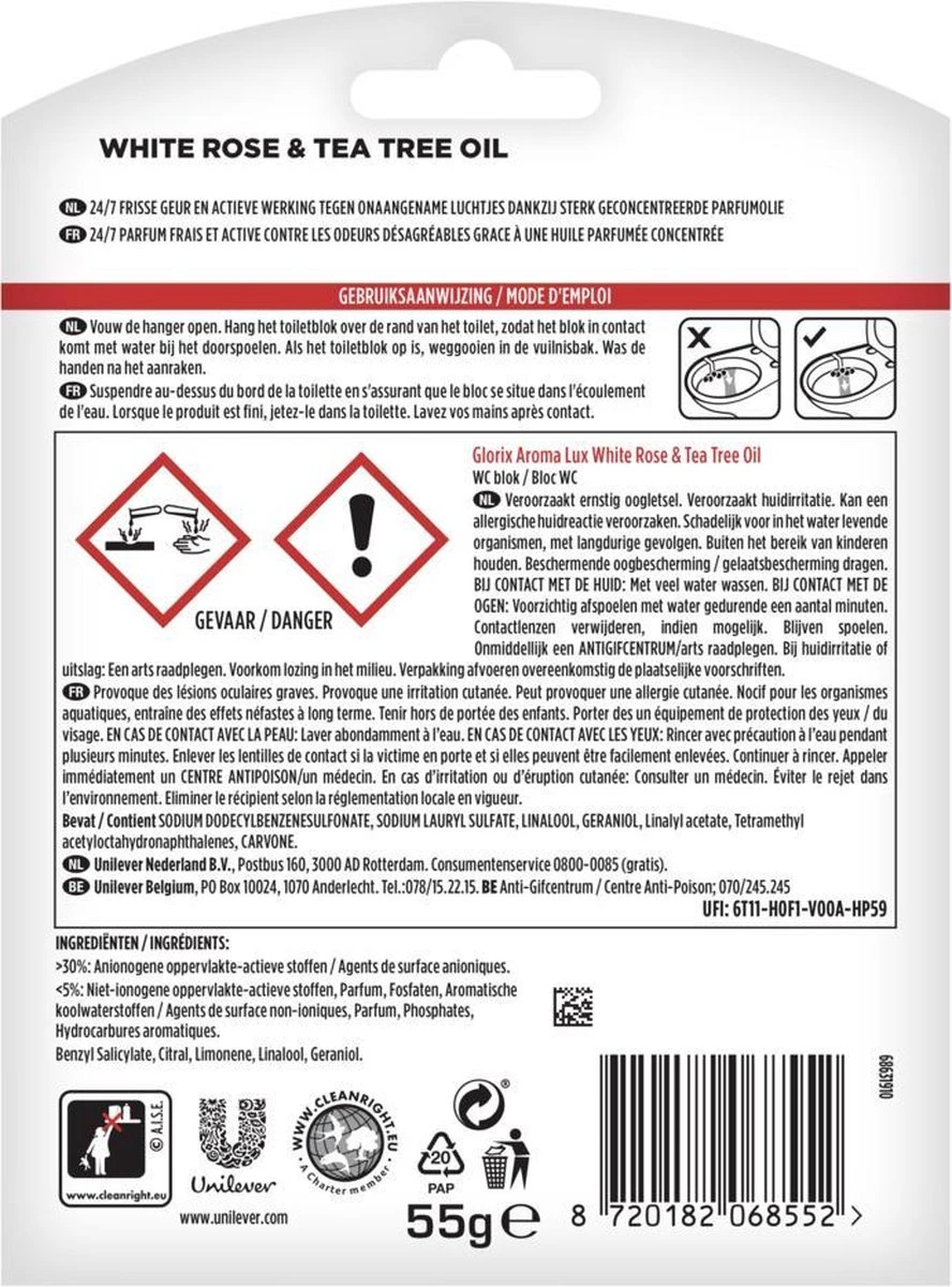 Glorix Aroma Lux Toiletblokken White Rose & Tea Tree Oil - 9 x 55g - Voordeelverpakking Glorix Aroma Lux Toiletblokken White Rose & Tea Tree Oil - 9 X 55g - Voordeelverpakking -Huishoudelijke Artikelen Winkel 888x1200 3