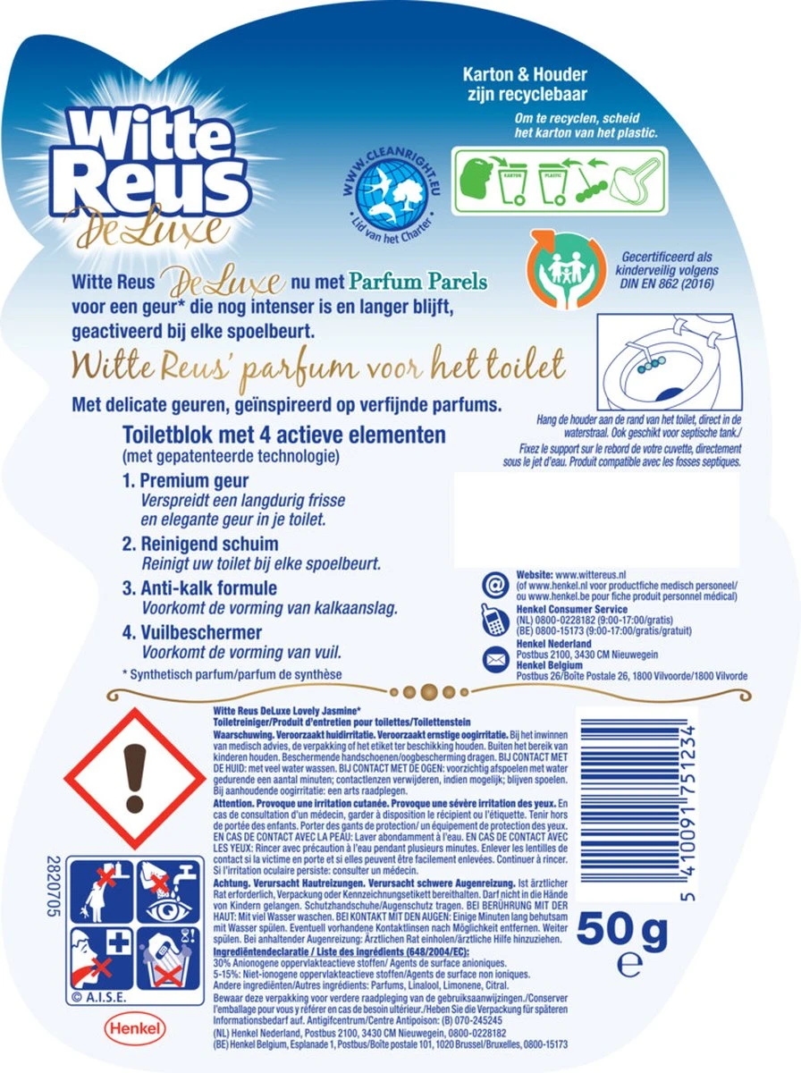 Witte Reus DeLuxe Toiletblok - Lovely Jasmine - WC Blokjes Voordeelverpakking - 10 Stuks Witte Reus DeLuxe Toiletblok - Lovely Jasmine - WC Blokjes Voordeelverpakking - 10 Stuks -Huishoudelijke Artikelen Winkel 896x1200 16